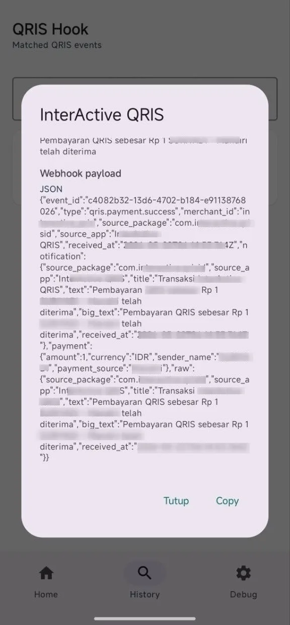 QRIS Hook screenshot 5